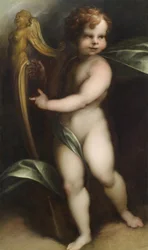 Lyraspielender Putto